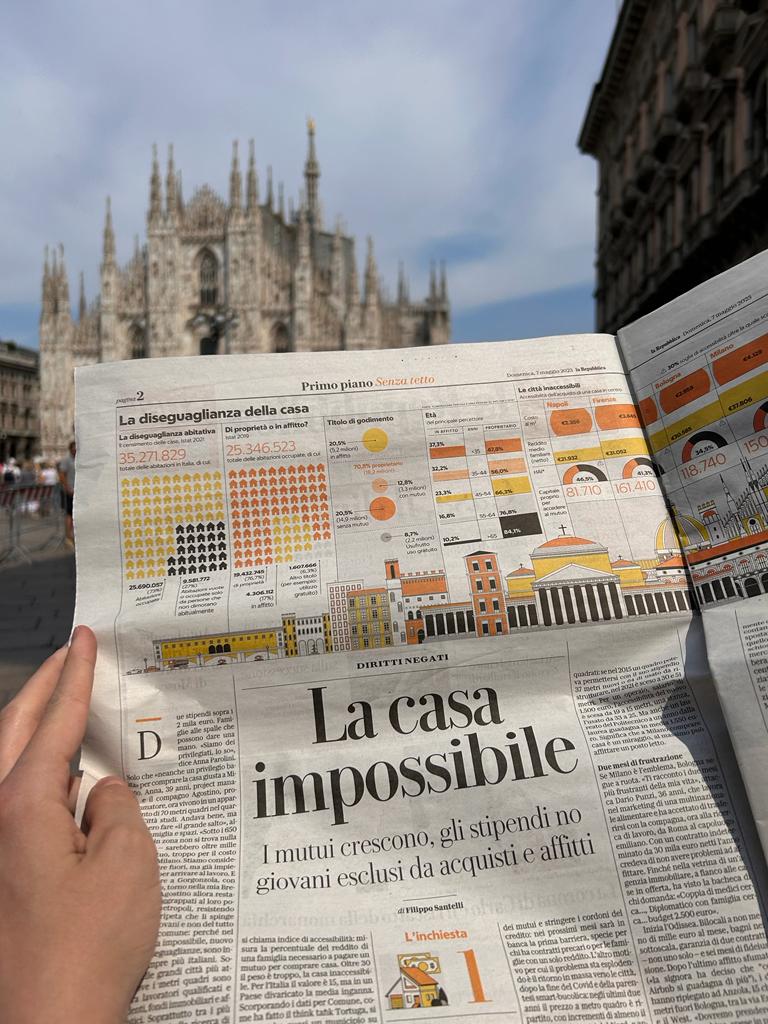 TortugaThink's tweet photo. Oggi a pagina 2 di @repubblica, le nostre analisi sull'accessibilità del mercato immobiliare riprese da @filipposantelli 
▶️ https://t.co/2lZpLf24pm https://t.co/p8Kd4paBzz