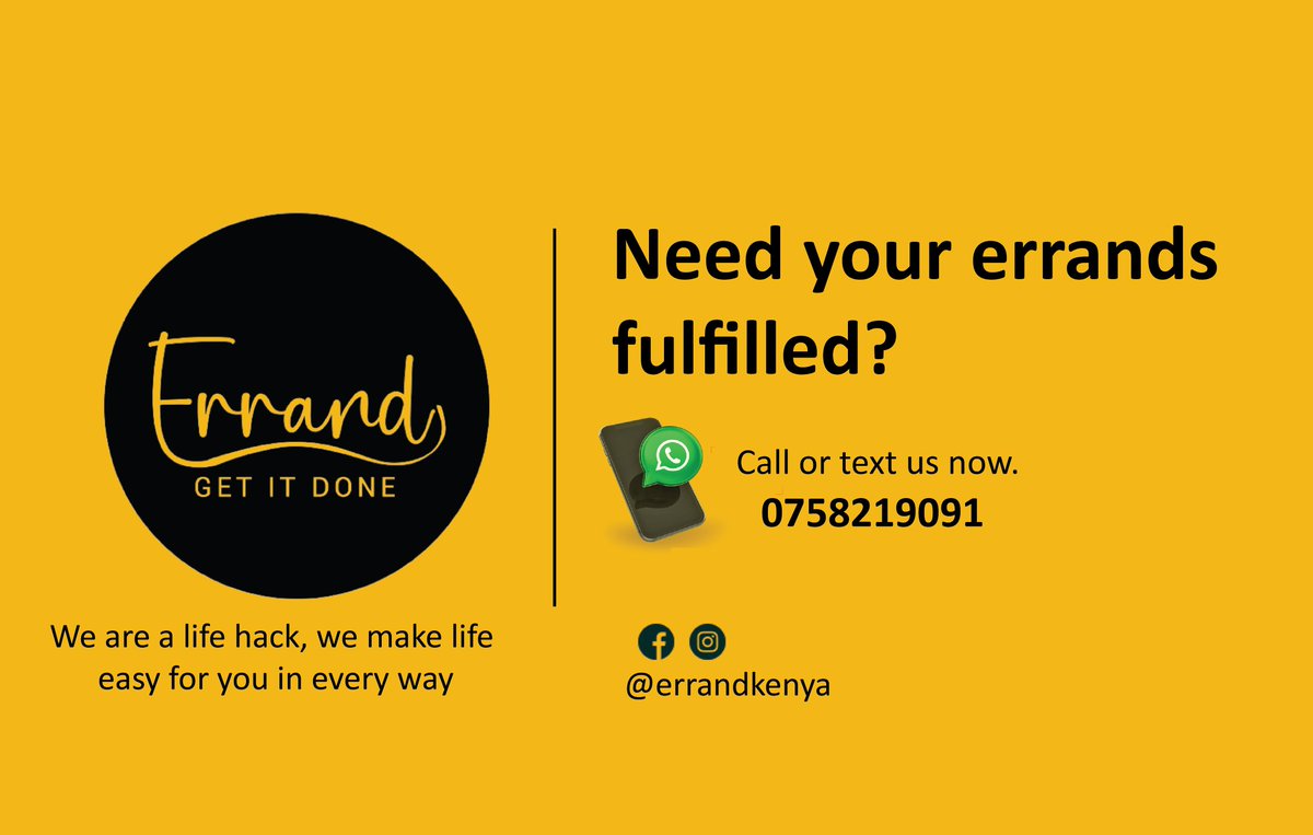 Give us a call. #errands #errandkenya #errandservice #nairobi #kenya
