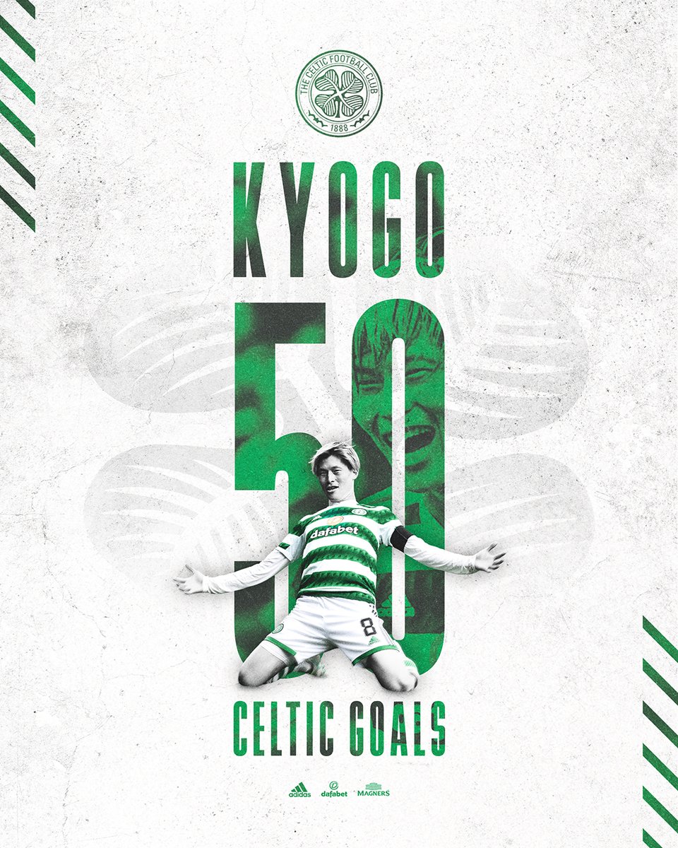 CelticFC's tweet photo. 5⃣0⃣🙆‍♂️

Congratulations to @Kyogo_Furuhashi who scores his 50th goal for #CelticFC! 🎌

#HEACEL | #cinchPrem | #COYBIG🍀 https://t.co/kIOfTOnlxx