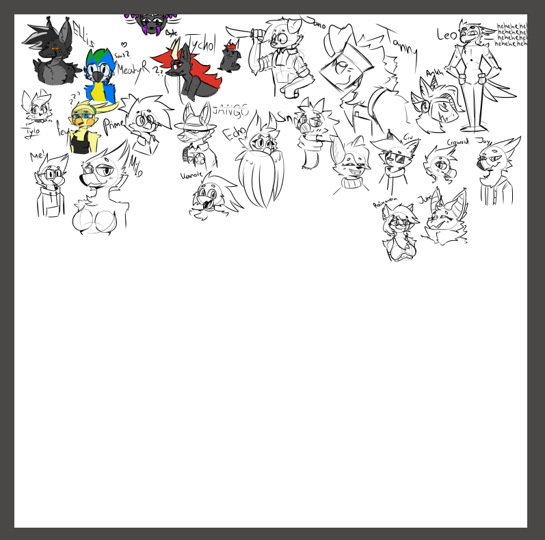 The current state of the doodle page!

I realized theres way too much canvas space, so im begging you:

RT and Give sonas. I need more.