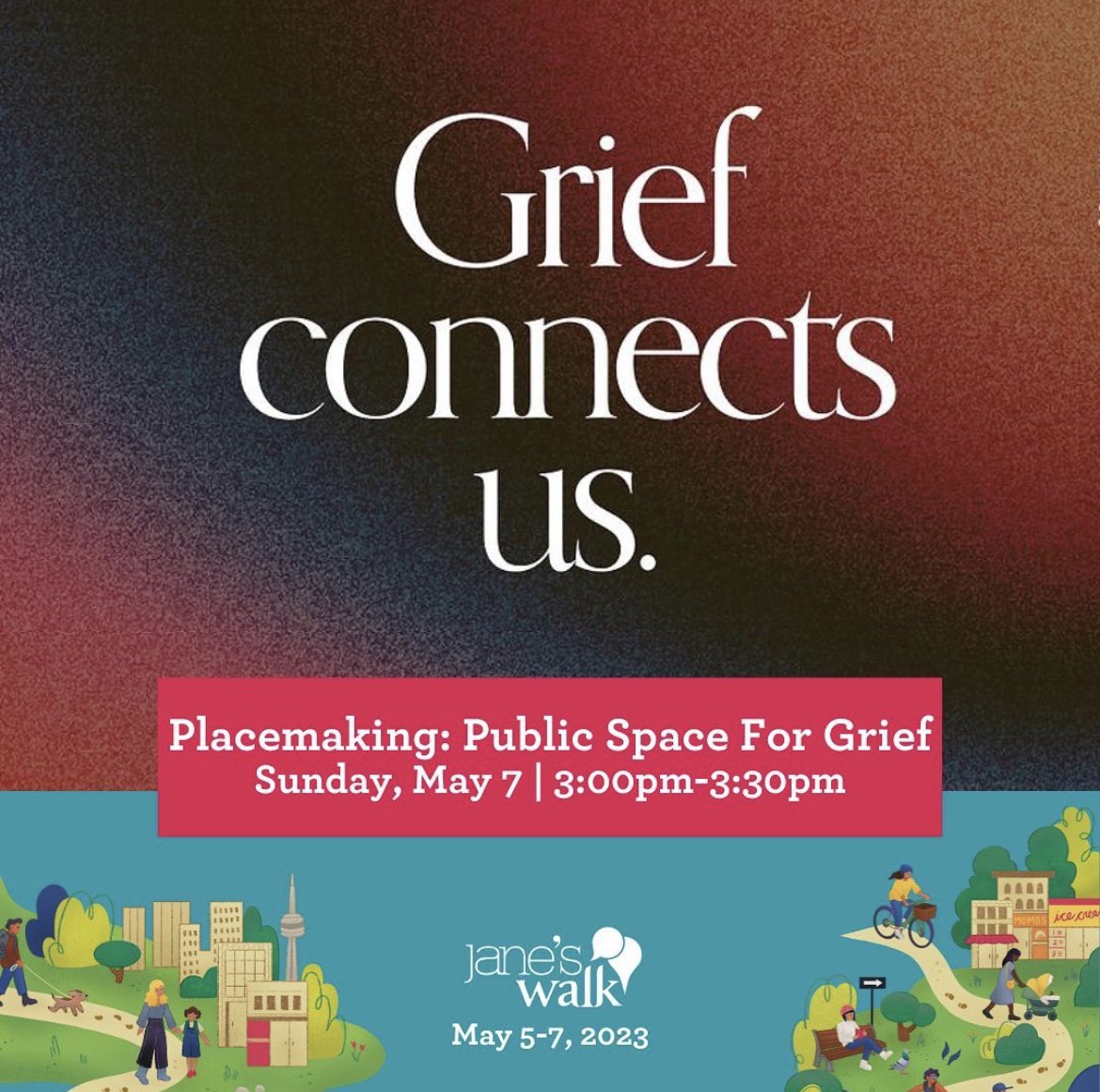 space_for_grief's tweet photo. Today! @JanesWalkTO look out for team members wearing black Space for Grief shirts. See you in a few hours  :) https://t.co/Egg9SfyA0R