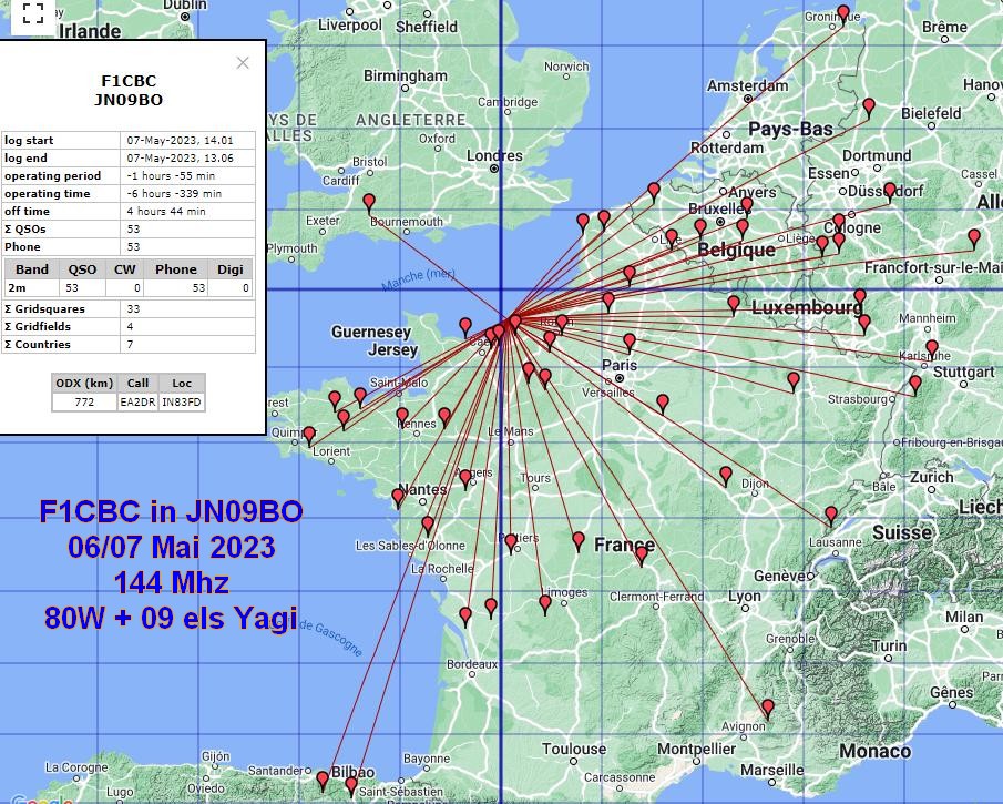 F1CBC's tweet photo. 🟢#QSO #144Mhz #432Mhz #1296Mhz #QRP #Sat06May22 and #Sun07May22 #NotFullTime
✅#SpringContest #144MHz 🇫🇷
✅#432Mhz #TrophyContest, #MayUHFContest 🇬🇧
✅IARU R1 Subregional 2 🇪🇺
#SSB #Hamr #HamRadio #QSB, #QRN, #Statics
🟢73 from #Normandie #LH #LeHavre #JN09BO https://t.co/g2rEb7lWYt