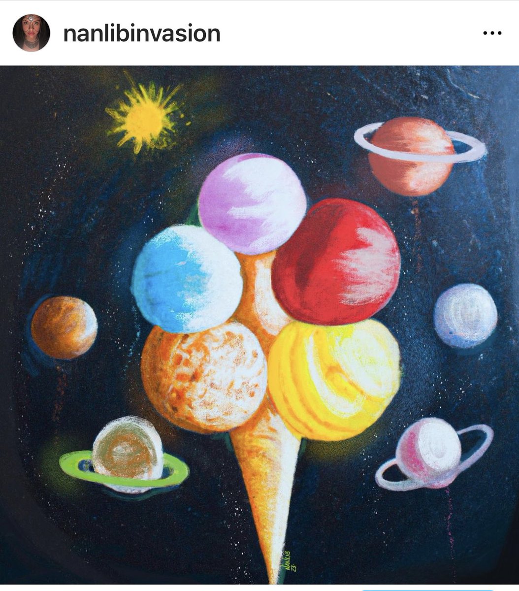 IceCreamwugirl's tweet photo. @Nanlib new ART called “Space Ice Cream” #icecream #space #nasa https://t.co/xPu7VZ1t2w