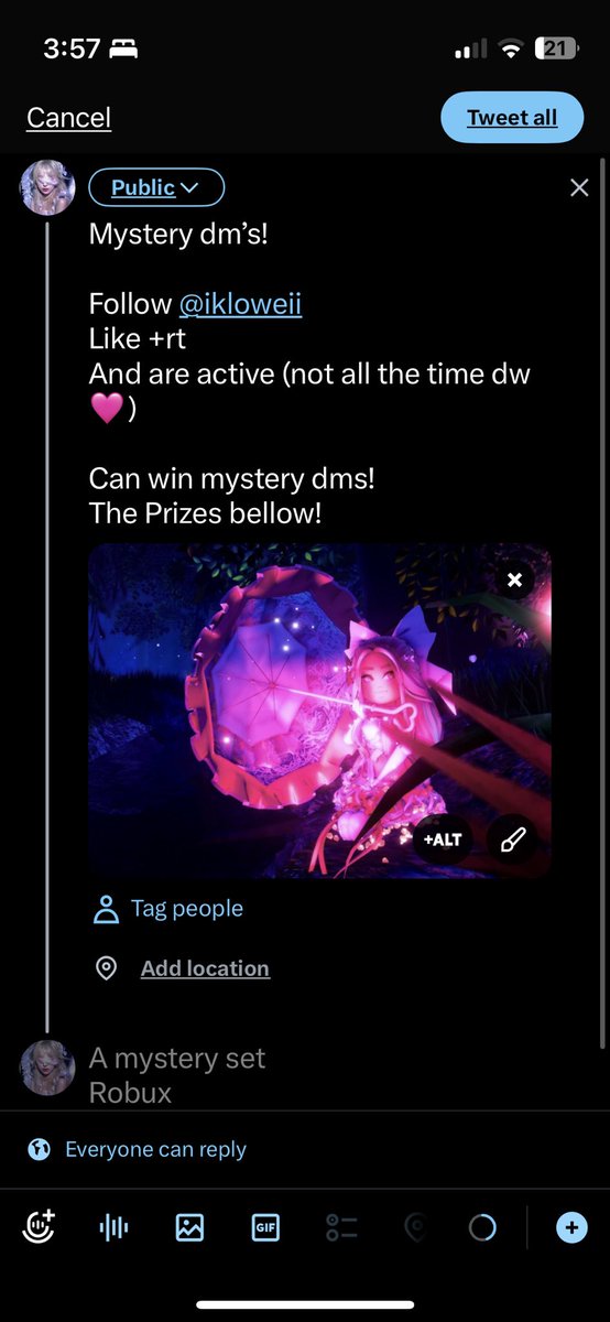 30 likes = mystery dm’s!