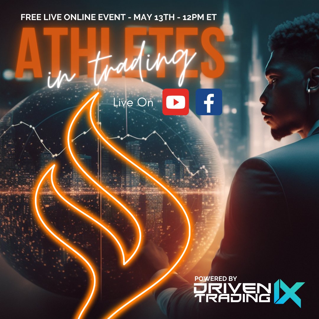 drivenuniverse's tweet image. This will be a special event. 🔥 We have so many current and former athletes in our community applying their talents into learning the skill of trading and achieving amazing things 🔥 🔥🔥 Join us for a free live online event to learn how trading is a skill EVERYONE should learn.