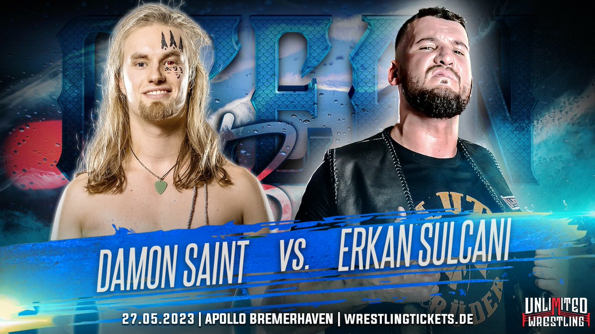 Herausforderung angenommen! ✔️

Bei #OceanBash will 'Die Holy Show' Damon Saint Erkan Sulcani wegrocken. 'Mr. Uppercut' dürfte  allerdings ganz andere Pläne für sein Unlimited-Debüt haben...

Die allerletzten Tickets:
🎟️wrestlingtickets.de