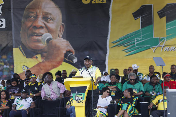Ex__parte's tweet photo. Ramaphosa: 2024 elections most challenging for ANC. Ramaphosa was addressing delegates to the party’s elections strategy workshop in Boksburg, via a recorded message, as he is abroad on government business. 
https://t.co/h5o6rGrjcw https://t.co/QOKJk9Jf7v