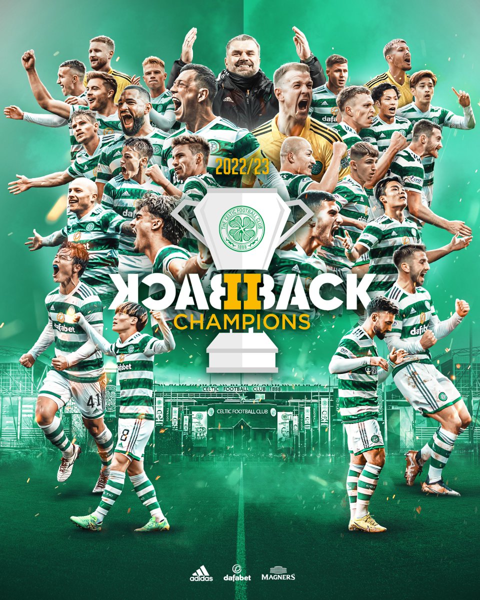 🏆 CHAMPIONS AGAIN! OLÉ, OLÉ! 🏆 👑 #CelticFC are crowned Back to Back Champions of Scotland 🍀🏴󠁧󠁢󠁳󠁣󠁴󠁿 Congratulations to Ange Postecoglou and the Bhoys! 💚✊