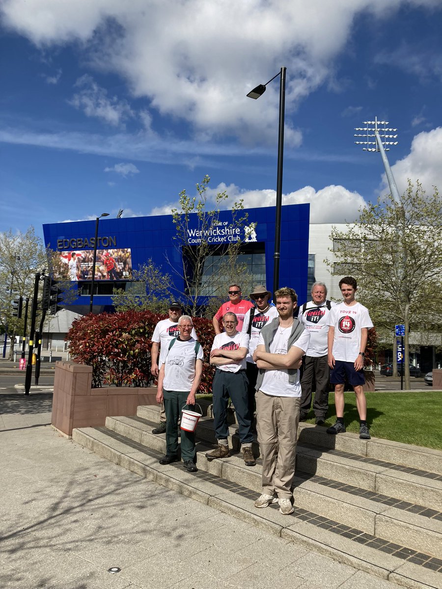 Let’s finish it! 
Walking between football (and cricket!) stadiums in Birmingham, the Black Country, and Solihull to raise funds for <a href="/CureLeukaemia/">Cure Leukaemia</a> 
In memory of Ed Turner, a brave young man who died from the disease 
Stadium number 5! <a href="/WarwickshireCCC/">Bears</a>