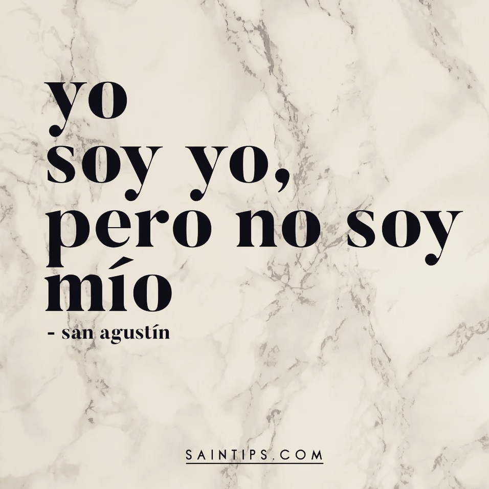 O, dicho de otro modo: No nos poseemos en propiedad, sino que somos de Dios. El fin de esta vida es amar y servir.
