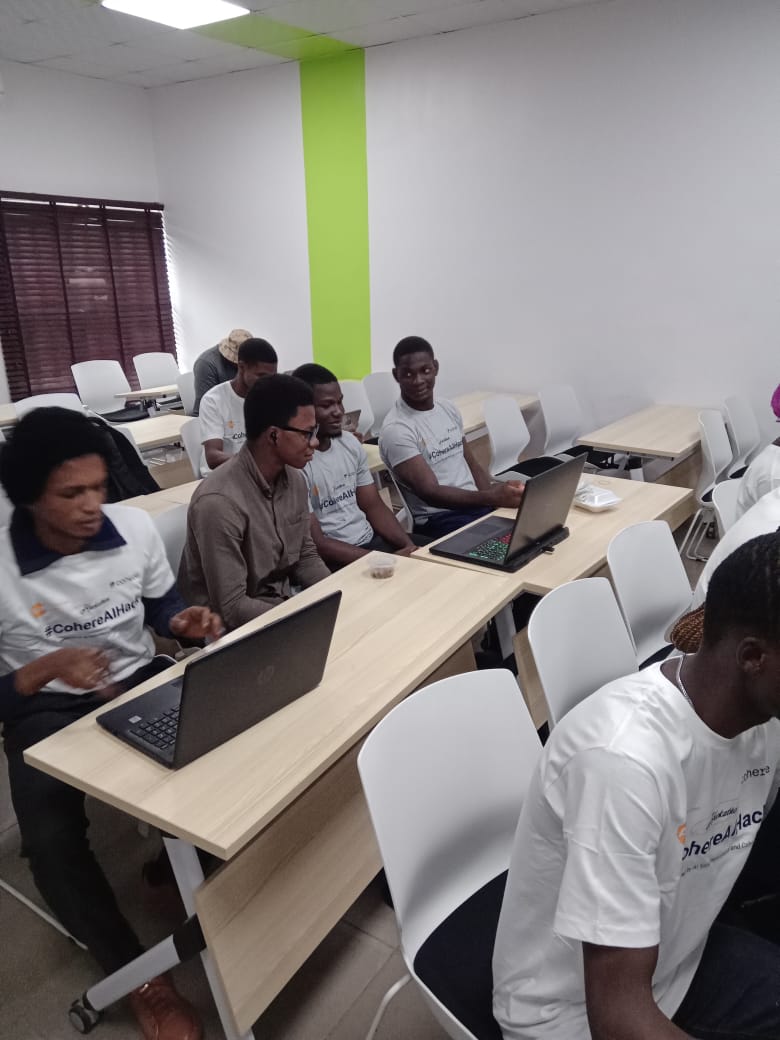 icontola's tweet photo. I had the privilege of co-organizing the #CohereAIHack, which was sponsored by @CohereAI and @AISaturdayLagos. The lagos in person event took place at @Nithub, located in the University of Lagos with an impressive turnout. https://t.co/8ZgDFc8zGY