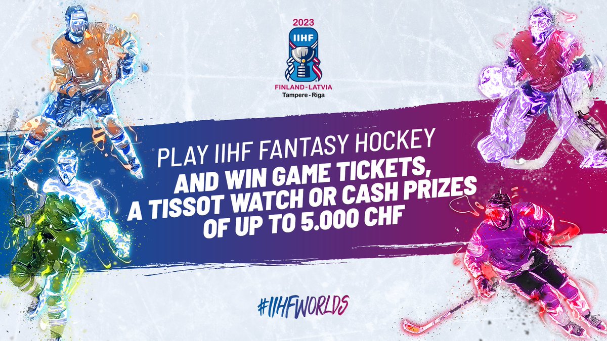 IIHFWorlds FANTASY HOCKEY IS BACK! Register now to begin setting up your  league and get ready to draft your first team on 12 May! Prizes for 2023  include cash, trips, and more!