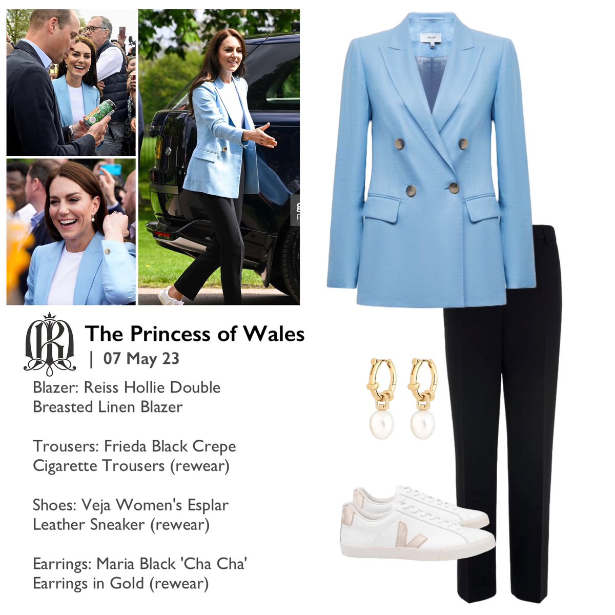 Remisagoodboy's tweet photo. The Prince & Princess of Wales are out & about!  They have been spotted speaking to people during a walkabout, meeting members of the public on the Long Walk near Windsor Castle, where the Coronation Concert to celebrate the coronation of King Charles III and Queen Camilla is being held this evening 
#Coronation #CoronationConcert #PrinceandPrincessofWales @dagmar_Marie77