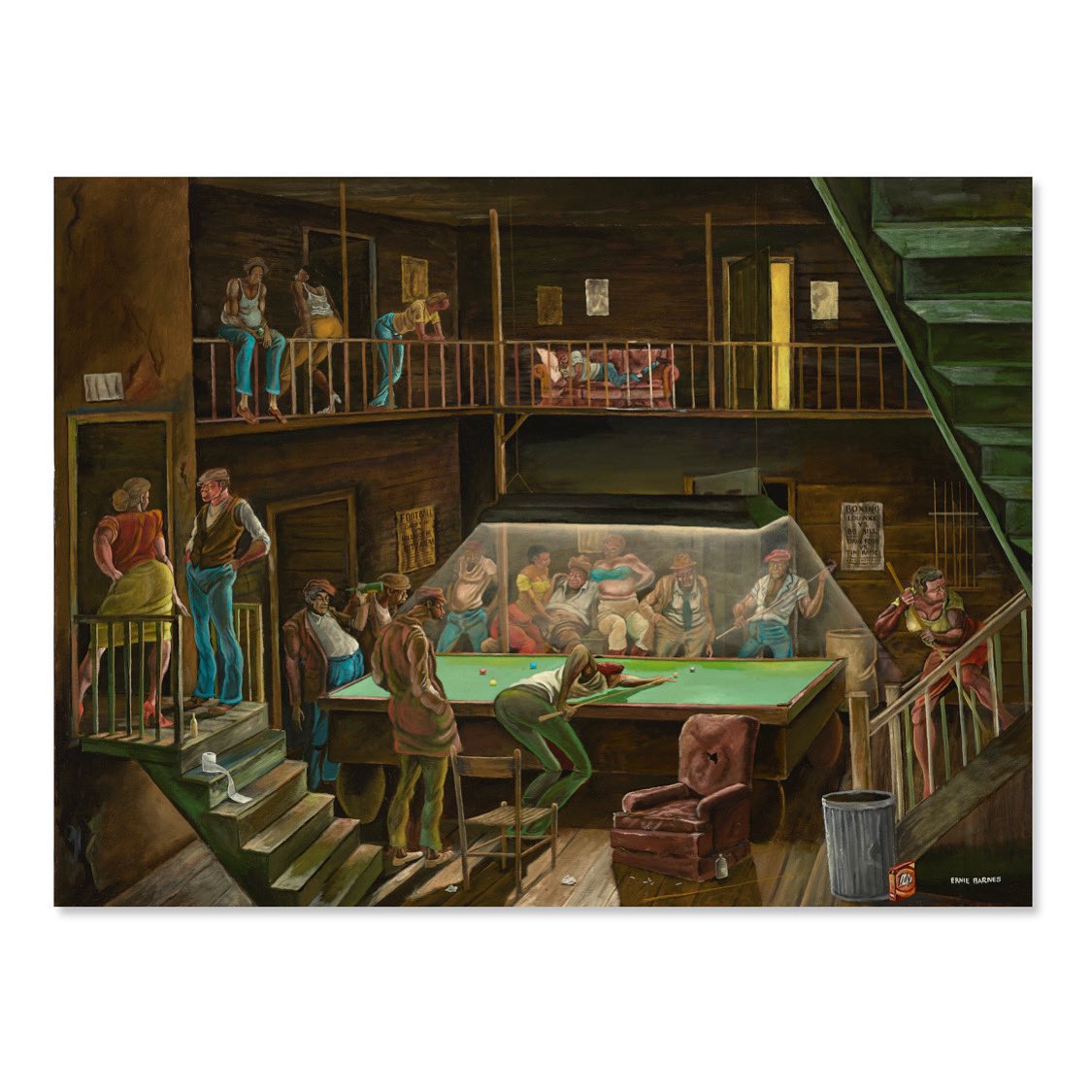deathpartyco's tweet image. Ernie Barnes
Bank Shot, Corner Pocket, 1982
Acrylic on canvas
35 7/8 x 47 3/4”

#erniebarnes #artist #painting #art #contemporaryart 🎱