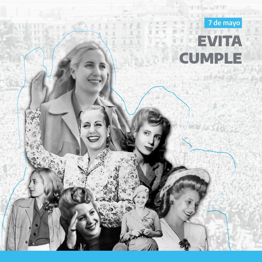 MyN_Sec's tweet photo. “Cada uno debe empezar a dar de sí todo lo que pueda dar, y aún más. Solo así construiremos la Argentina que deseamos, no para nosotros, sino para los que vendrán después, para nuestros hijos,argentinos del mañana”
A 104 años de su natalicio #EvaEterna en el 💚 de nuestro pueblo https://t.co/lFHCJks9AV