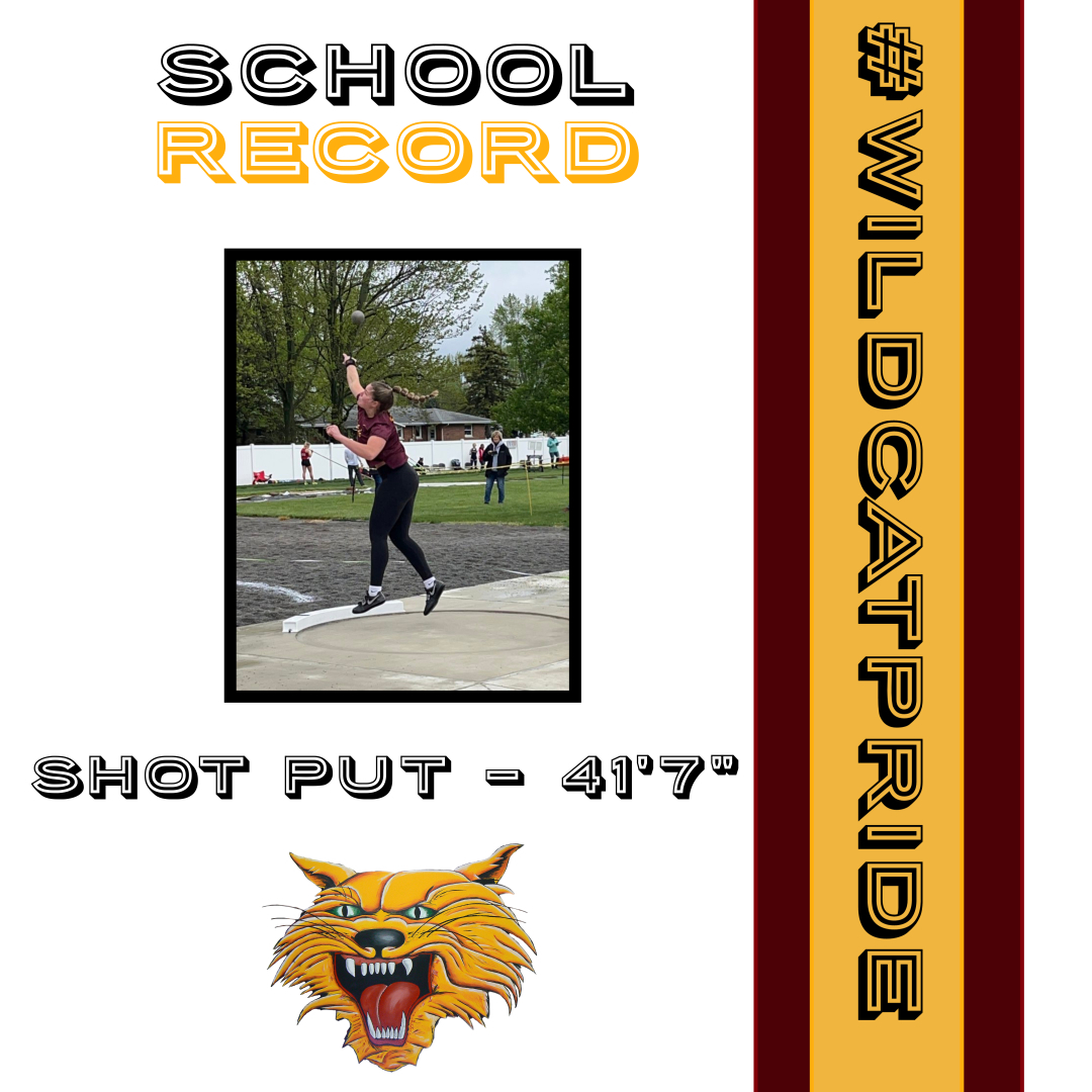 Congratulations to Camille Hovest who reset the SP record once again at the PCL Meet Friday, breaking her own record with a toss of 41'7".  #Whataseason