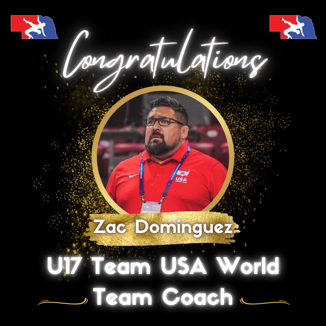 NEUSAWrestling's tweet photo. Huge Congratulations to Zac Dominguez of MWC Wrestling Academy on being named the U17 Team USA Greco-Roman World Team Coach! Zac will lead Team USA as they head to the World Championships in Rome, Italy this October. Congratulations Zac!!🔥🔥🔥 https://t.co/aX79JYwWYc
