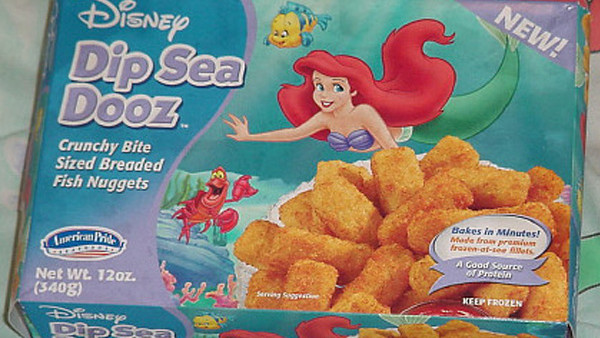 Cursed_Merch's tweet image. Little Mermaid fish nuggets (American Pride)