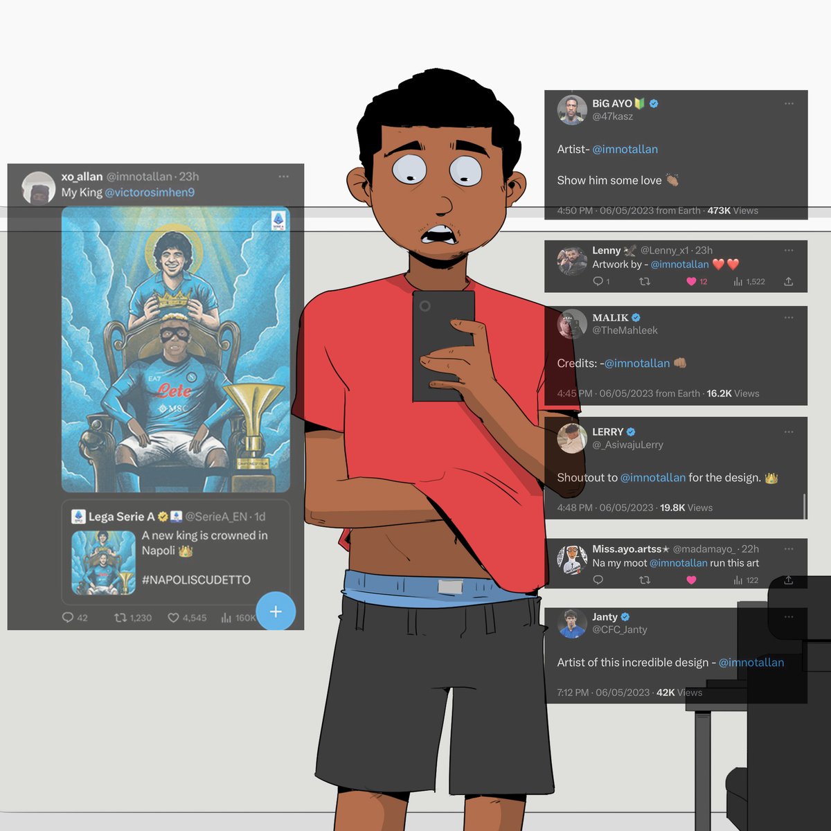 XO (@imnotallan) on Twitter photo So my Osimhen art blew up 
thanks everyone for the love and big thanks to people who gave me credit. yall are the best ❤️❤️ So my Osimhen art blew up 
thanks everyone for the love and big thanks to people who gave me credit. yall are the best ❤️❤️