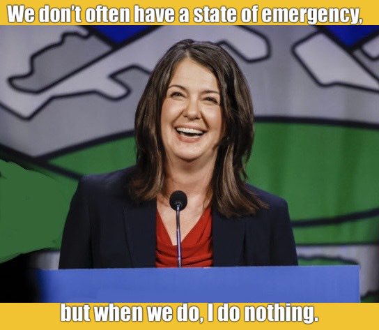 SpeakUp407's tweet photo. @Mikeggibbs @KathleenWesterg #UCP_CAUCUS doesn't function according to election codes or even rule of law. They do whatever they want, aided by a complicit media. Democracy doesn't live in Alberta anymore.
#DamnDaniAndHerSideshow 
#VoteOutUCP and #MakeAlbertaSaneAgain https://t.co/ppTNwLNp5W