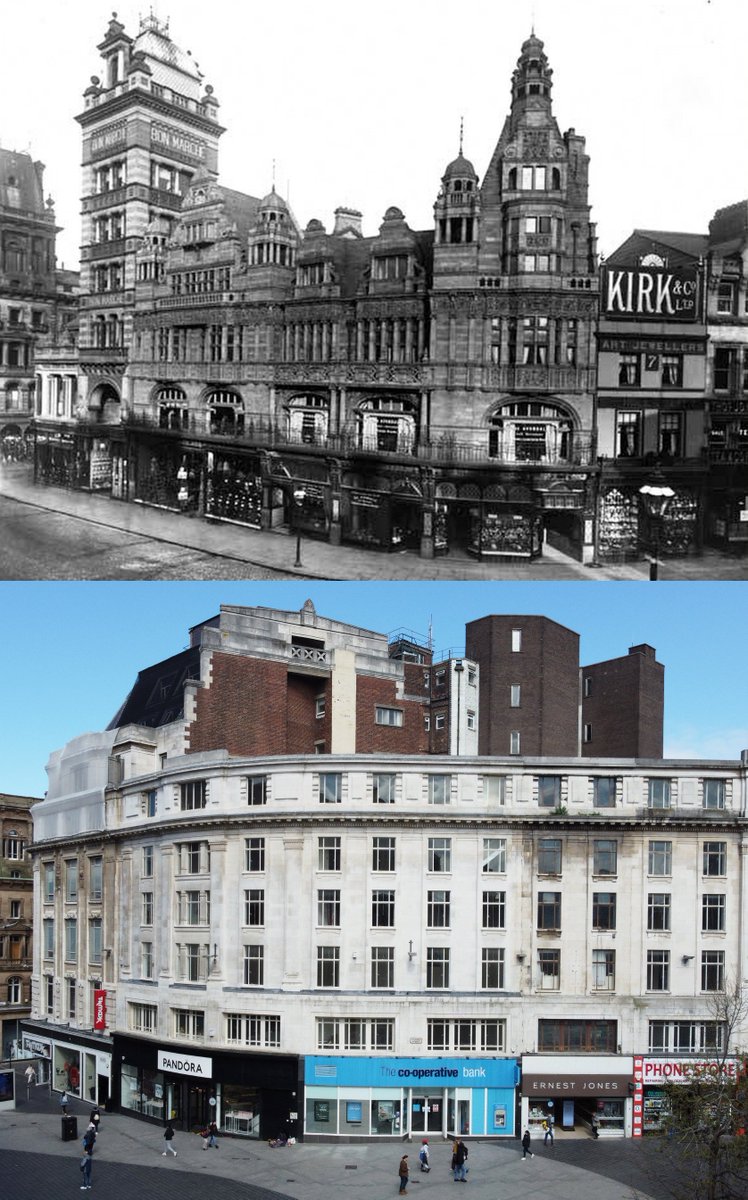 Church Street, 1920s and 2023

With the former Compton Hotel, now Compton House on far left (home of Marks and Spencer) and the Bon Marche buildingmore central, which I think was demolished in the 1930s...?