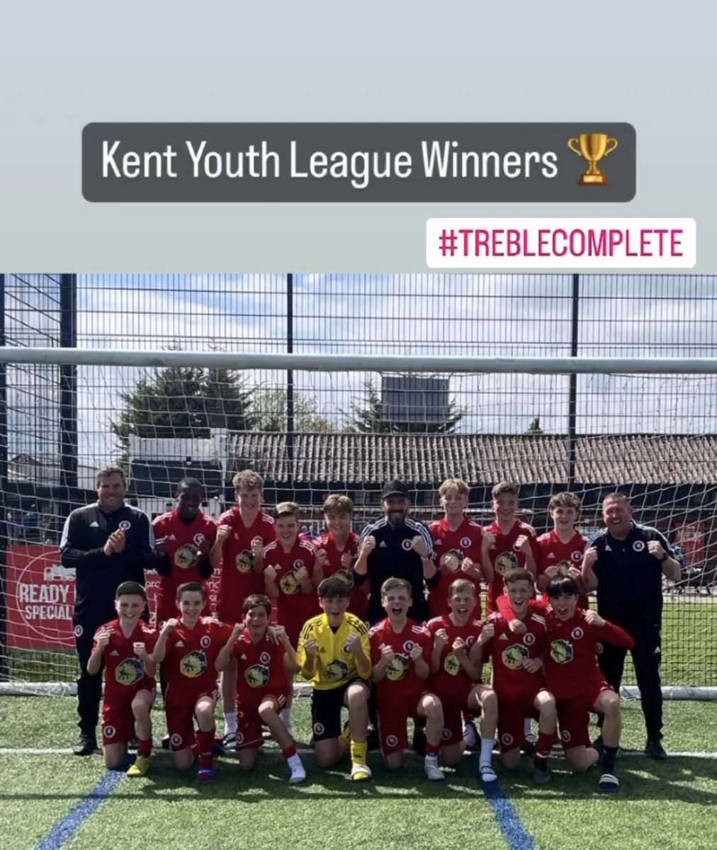 steeleley26's tweet photo. Treble winners for welling under 13s. What a year this team having. @KentYouthLeague champions of champion cup left for this team 💪💪 https://t.co/NTZssvzLtV