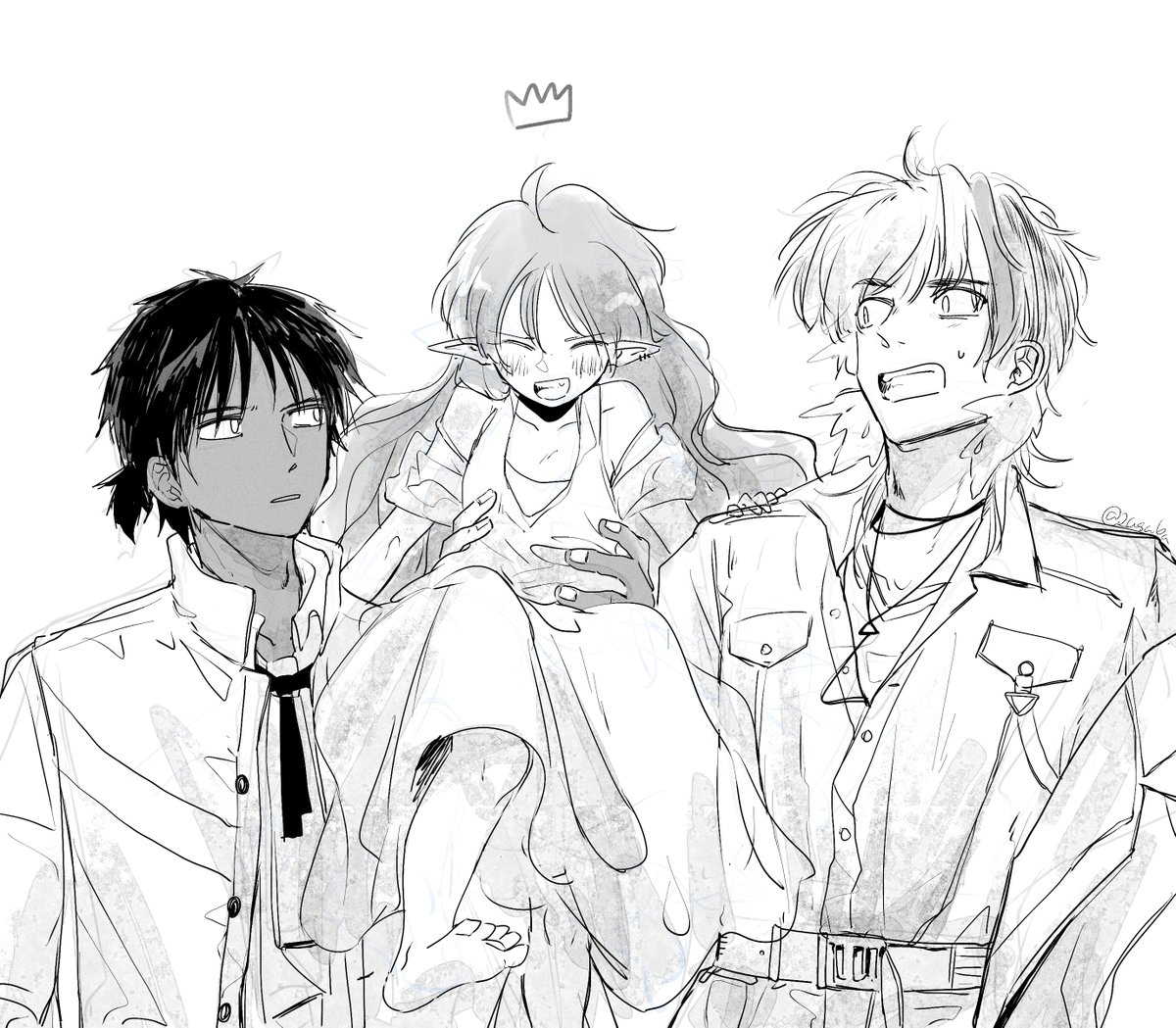 3人お祝いできた!今年はお祝い漫画描けなくてごめんねのきもち🕊👑🍏👑✹👑 