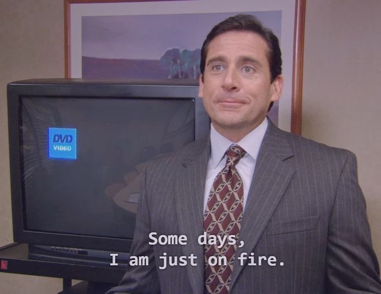 Esta semana estuve en tarima 3 veces y todas fueron 10/10.

Mood: