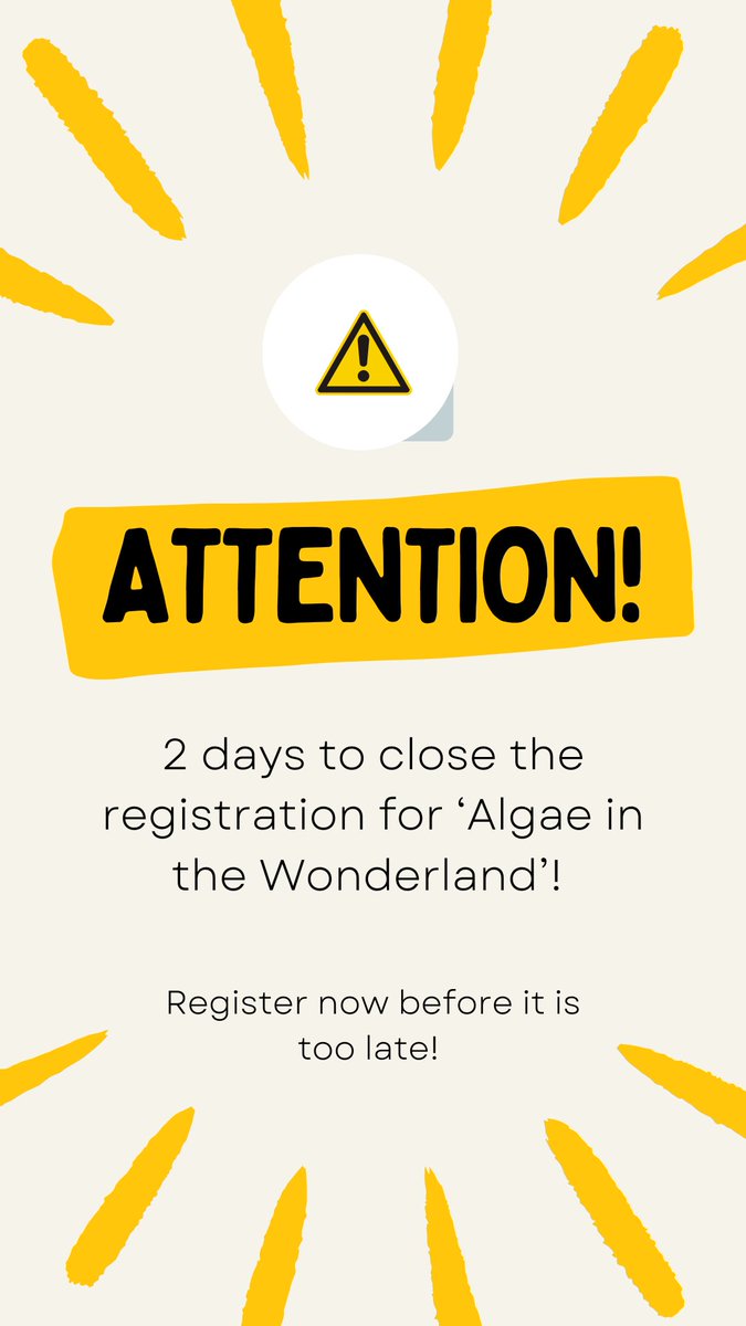 um_acs's tweet photo. 2 days before the 'Algae in the Wonderland' registration closed!

Get your seat via the link: https://t.co/Ukhiiw8nBU

Meet you there!
Theme: Algae in the Wonderland
Date: May 12th, 2023 (Friday)
Time: 11am-1pm
Venue: Staff Lounge, Lv2, Bangunan Makmal Kimia, Universiti Malaya https://t.co/bH9AvqU6kE