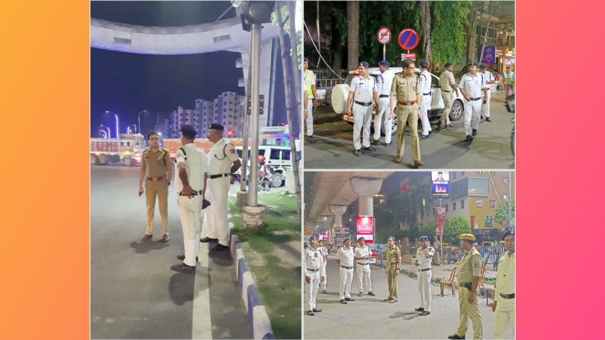 bidhannagarpc's tweet photo. 𝗔𝗹𝗲𝗿𝘁 𝗶𝗻 𝗡𝗶𝗴𝗵𝘁. 𝗦𝗲𝗰𝘂𝗿𝗶𝗻𝗴 𝘁𝗵𝗲 𝗖𝗶𝘁𝘆.
Special night policing under the supervision of senior officers. https://t.co/43uJyn2SVS