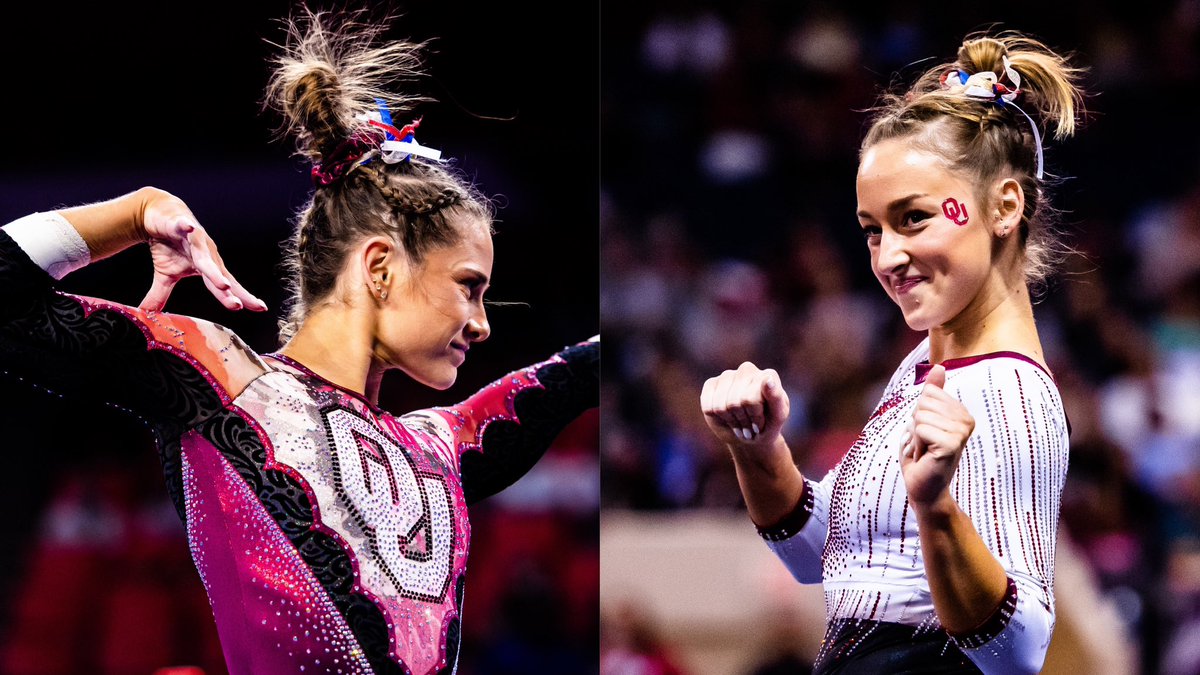 OU_WGymnastics's tweet photo. 𝘿𝙖𝙣𝙘𝙞𝙣𝙜 through the 2023 season 💃

- Second-highest team floor score in program history with a 49.750 vs. ASU
- 65 floor scores of 9.900+ including @jordansbowers’ perfect 🔟
- 16 individual floor titles
- 11 team floor scores of 49.500+ 
- Top 3 floor squad in the nation https://t.co/8oWI78MrGv