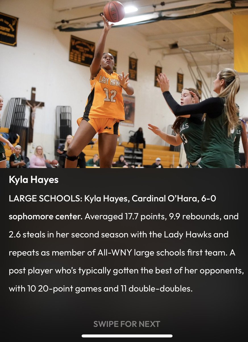 My girl Slay came off of knee surgery and still one of the best <a href="/KClassof2025/">Kyla Hayes</a> hard work pays off💛🖤🏀#theeladyhawk #TRUESOPHMORE continue to be great on the court &amp; in the classroom