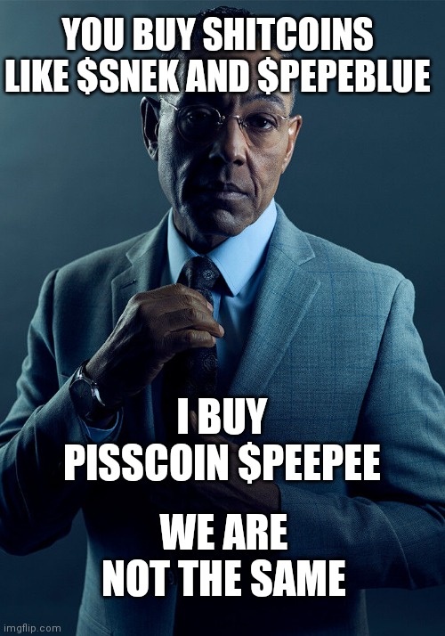 Harmmans's tweet photo. @stalefeed @snekcoinada Like I said, pisscoin is not the same as shitcoin
$peepee
@Peepee_token #LFFlow https://t.co/1q0rEQ5MKA