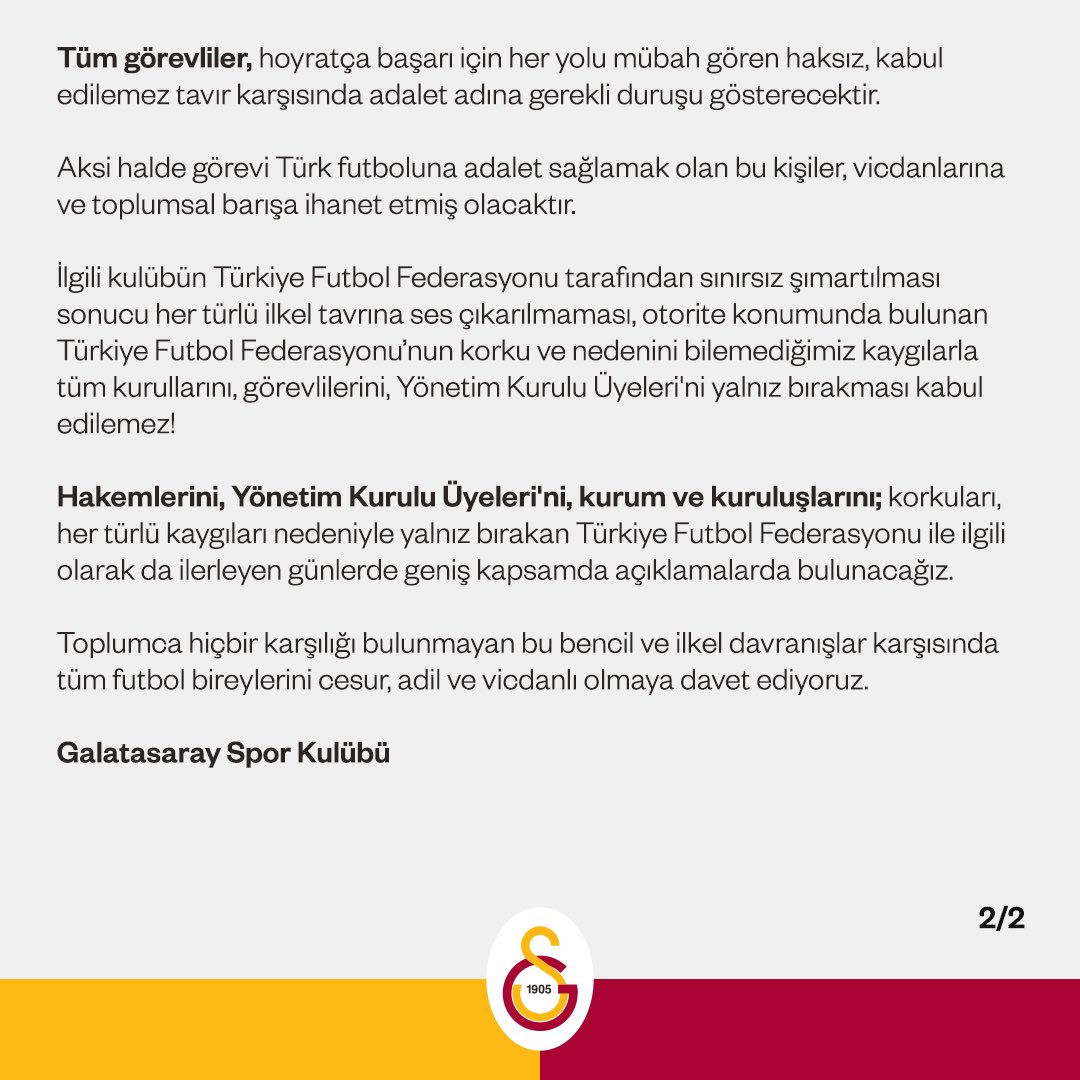 TÜRK SPOR KAMUOYUNUN DİKKATİNE…