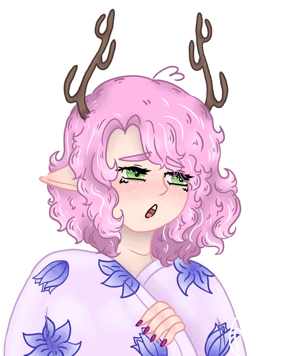 I am a very sleepy deer so I tend to fall asleep on stream, why not show that in a new reactive png featuring a special flowery blanket?