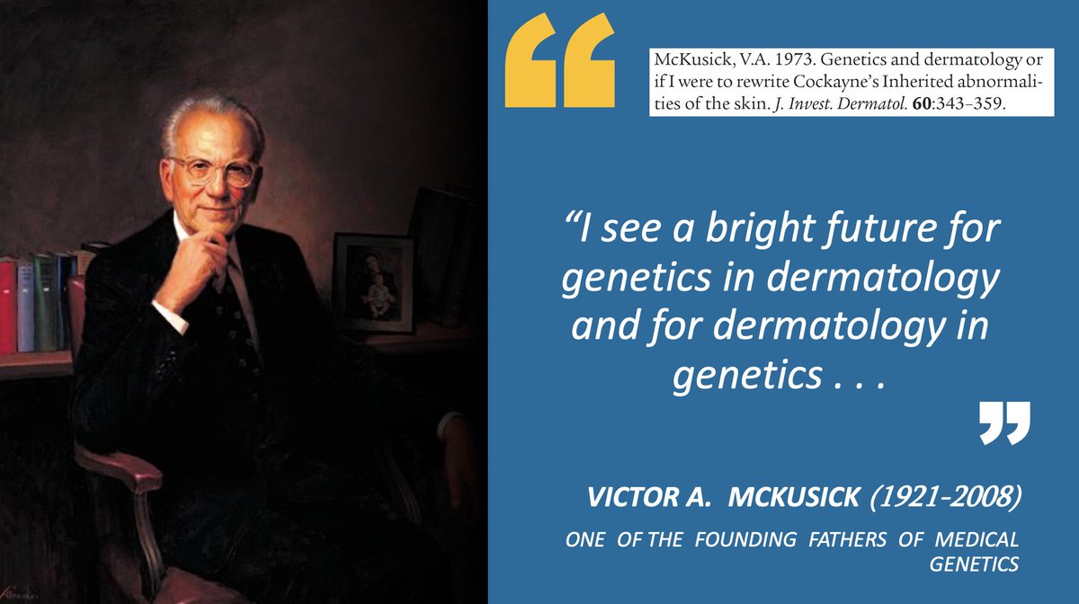 Presented at XII Georgian National Congress on Allergy, Asthma & Immunology. Discussed how genomics-based diagnosis and therapy can be helpful in dermatology clinical practice. I finished my talk with McKusick's quote. He was absolutely right.