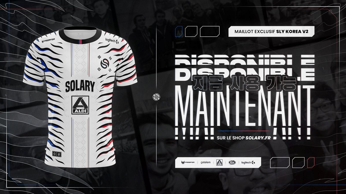 MiHR_Design's tweet image. Jersey concept for @SolaryTV 

5 ans après, Solary Korea reste toujours gravé dans ma mémoire comme mon aventure Solary préférée. Voilà donc un petit concept (non officiel) de maillot, inspiré par les rayures des tigres blancs. Une nouvelle édition bientôt @LRB_LoL ? 👀

#SLYWIN