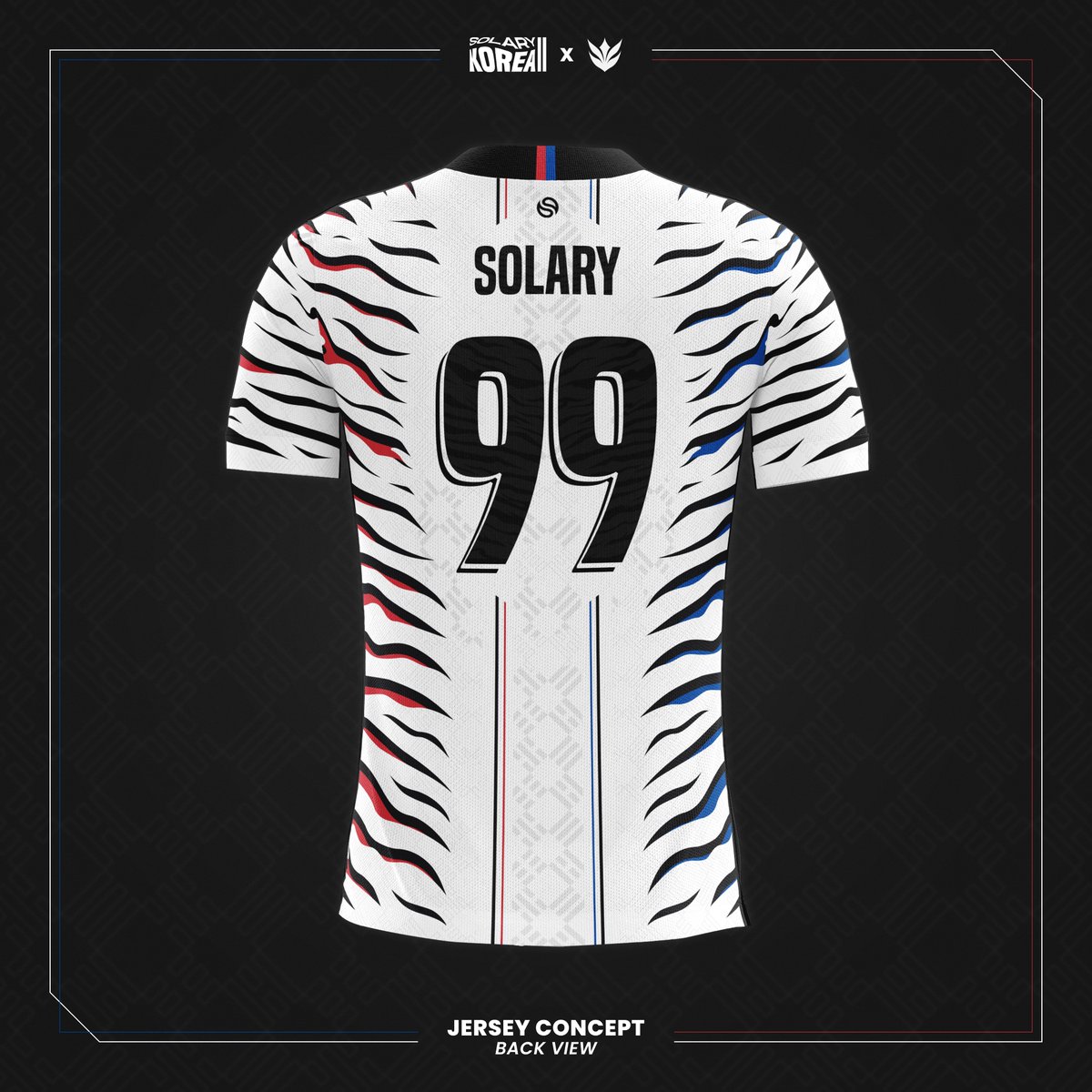 MiHR_Design's tweet image. Jersey concept for @SolaryTV 

5 ans après, Solary Korea reste toujours gravé dans ma mémoire comme mon aventure Solary préférée. Voilà donc un petit concept (non officiel) de maillot, inspiré par les rayures des tigres blancs. Une nouvelle édition bientôt @LRB_LoL ? 👀

#SLYWIN