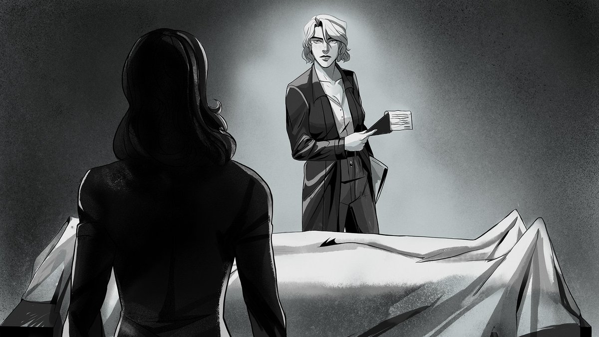 LunarisGames_'s tweet photo. "I always thought I was content with the idea of making a living cutting up bodies or taking photos of brains splattered on sidewalks, but she showed me there was more for me."
Learn more about Penny's past in the new #CallMeUnder demo, coming later this month. https://t.co/oKT0Kp1IRw
