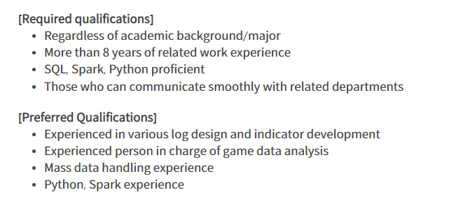BTSARMYJobBoard's tweet photo. Hi ARMYs! βΊοΈ Here's an opening at @HYBEOFFICIALtwt for Data Analysis
Practice wisdom while applying. π
https://t.co/EIwaSWXMDf
#BAJBSouthKorea #BAJBInfoTech
*Rough translation via google translate. https://t.co/1l2X9oNJMY