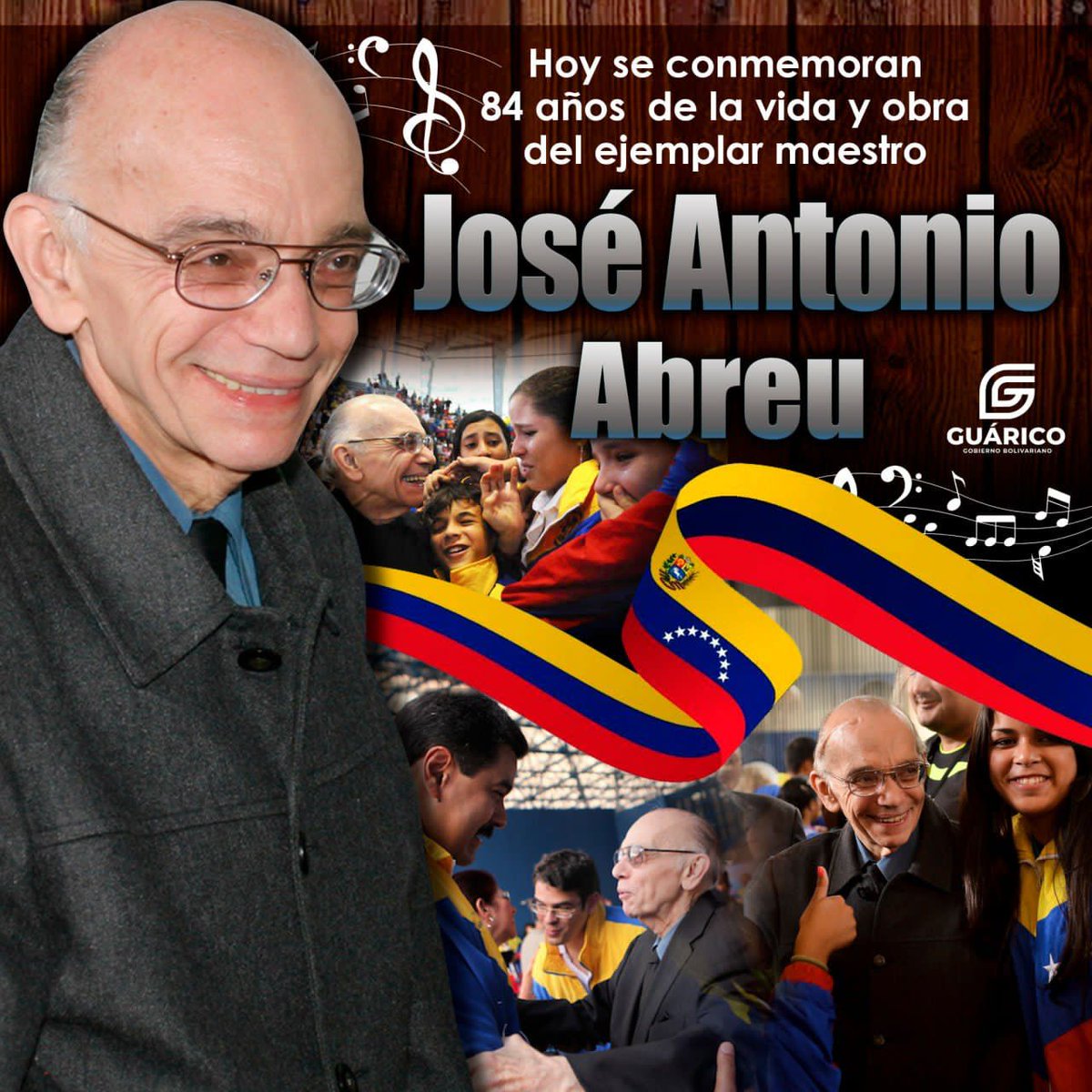 El maestro José Antonio Abreu abrió las puertas del arte, humanismo y belleza a través de la música a los niños y jóvenes de nuestro amado país, Venezuela. Hoy conmemoramos 84 años de vida y obra, ¡Gracias por tanto, maestro!