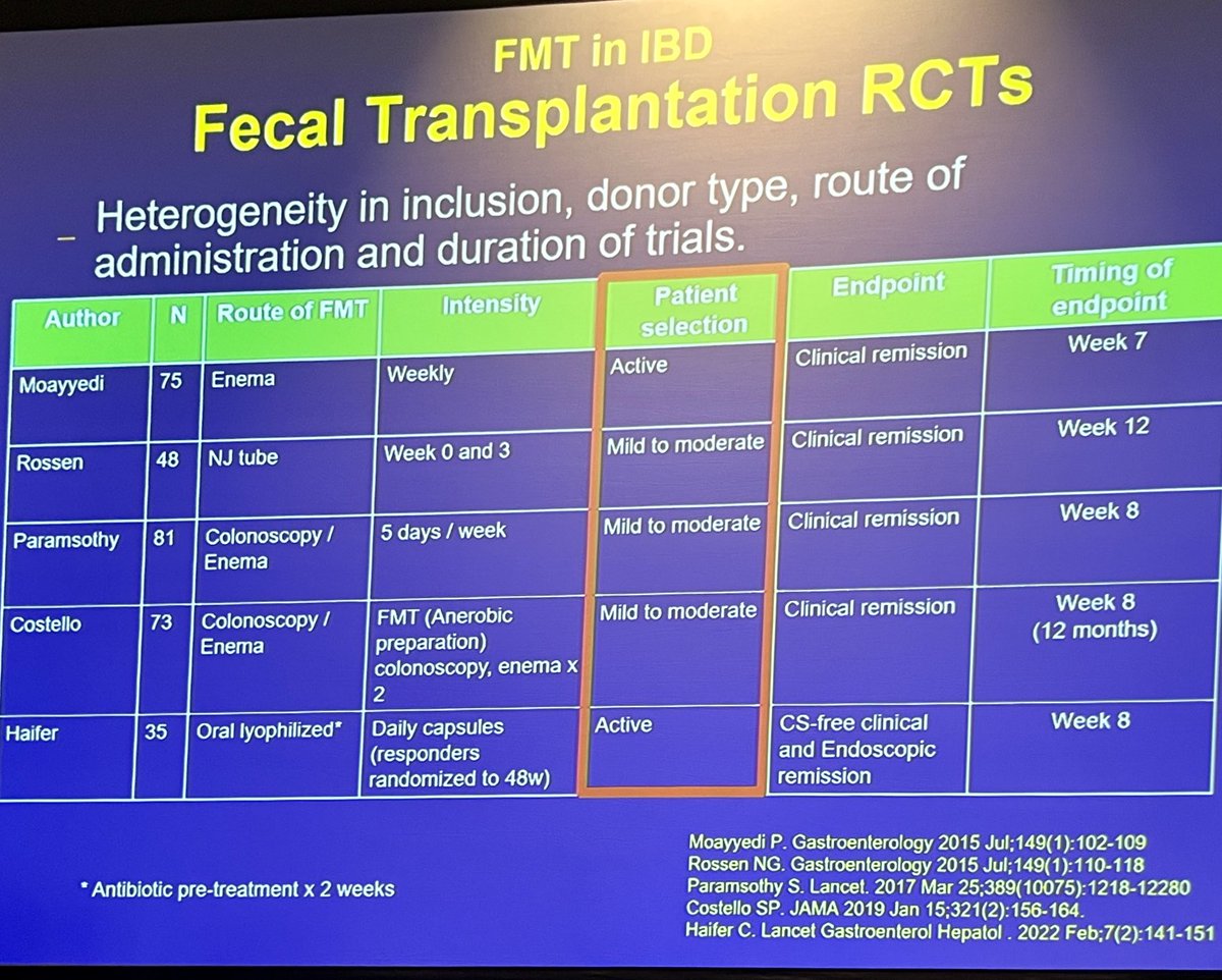 Summary of FMT trials in UC ⁦@AshwinMDIBD⁩ ⁦@DDWMeeting⁩