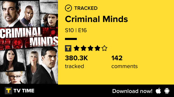 mdaisy_14's tweet photo. I've just watched episode S10 | E16 of Criminal Minds! https://t.co/4ZOG50pyLO #tvtime https://t.co/6ncgqZnEVU