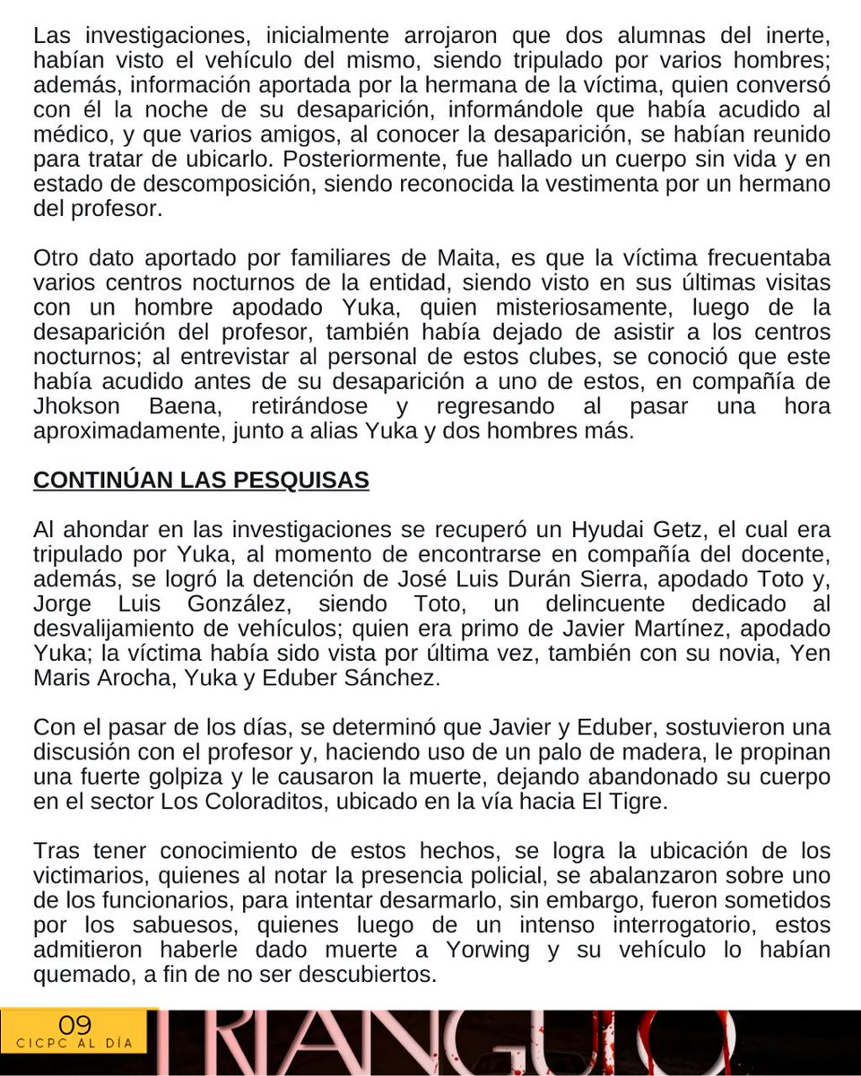 CICPC375's tweet photo. Arribamos hoy a la edición 209 del Boletín CICPC Al Día, dando siempre difusión a parte del trabajo que realiza la policía científica. https://t.co/0HS8J15LNs
