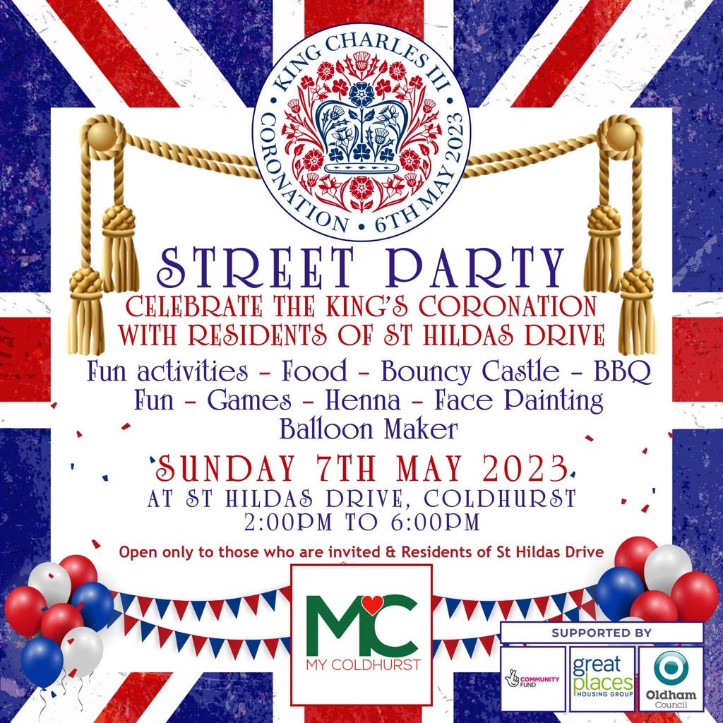 k4shf's tweet photo. Super excited to be invited to #CoronationOldham street party organised by @MyColdhurst fantastic atmosphere well done to the residents of St Hildas Drive #loveoldham #oldhamhour @OldhamCouncil @muzahidukhan @afruzrunningman https://t.co/z6vHX5hcVa