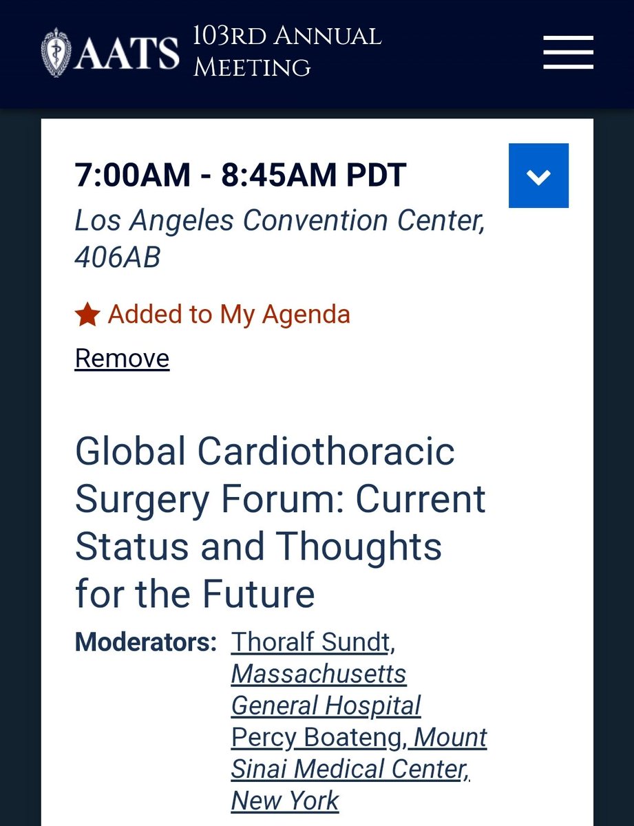 Enjoyed the #GlobalCardiacSurgery panel? Join tomorrow's larger #GlobalSurgery session at #AATS2023 with abstracts from different corners of the 🌐! @GlobalCardiac