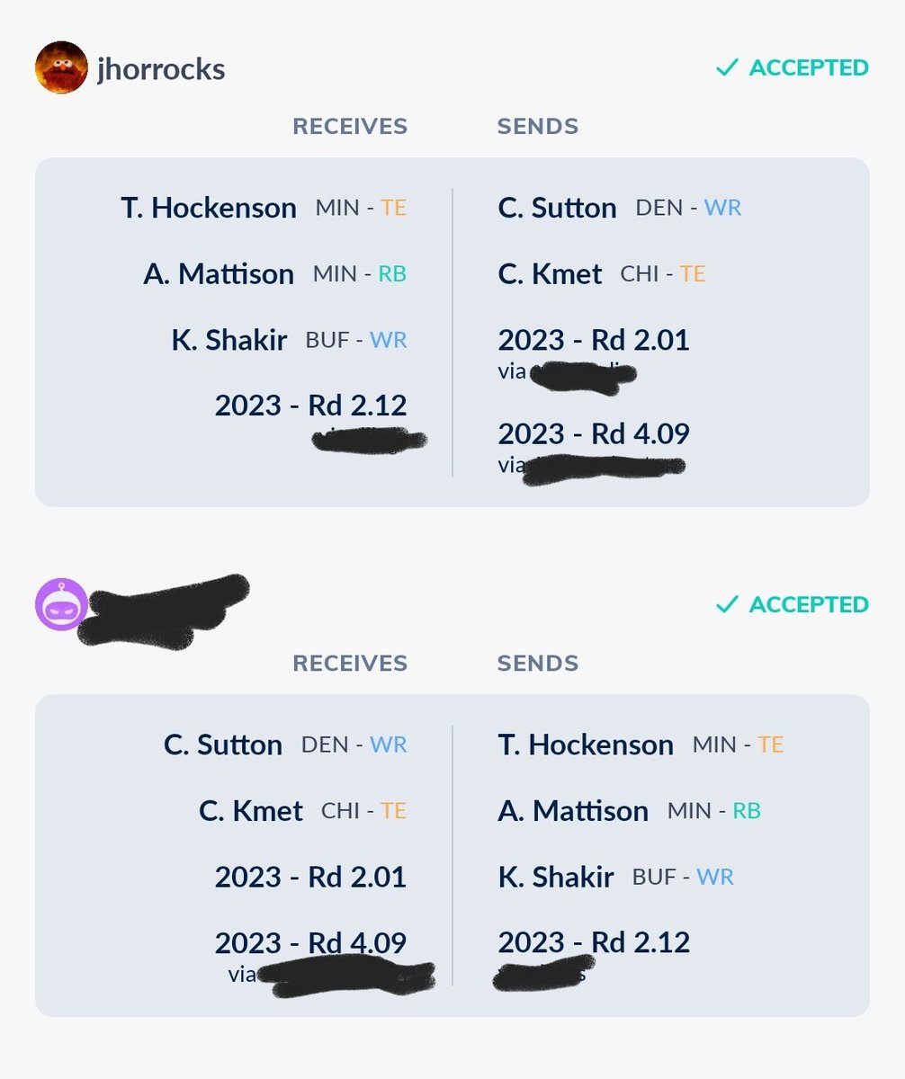 jon_horrocks's tweet photo. @FantasyPros Fleeced a guy in my work league https://t.co/L72bpLOyTR