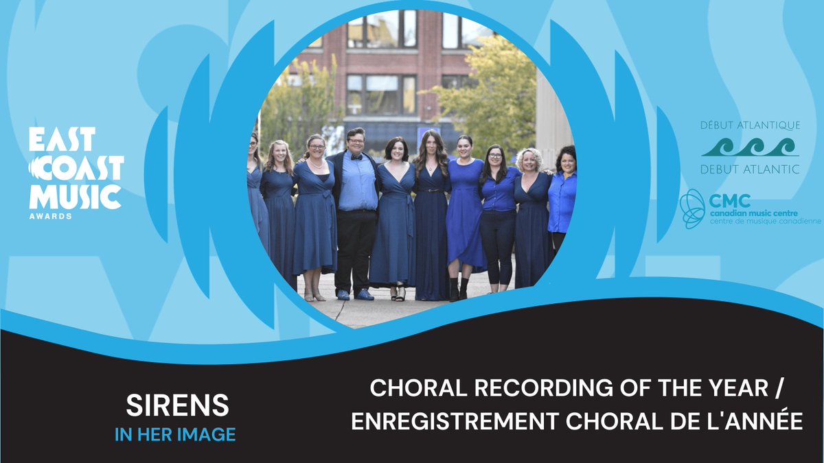 Congratulations to <a href="/SirensChoir/">Sirens</a> on their win for Choral Recording of the Year, presented by @debutatlantic &amp; <a href="/cmcnational/">CanadianMusicCentre</a>, for In Her Image! #ECMA35