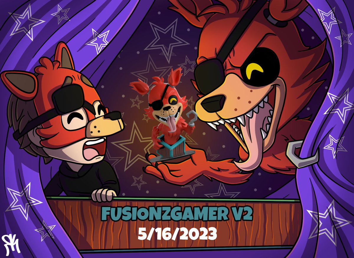 therealracckun's tweet photo. GUESS WHAT?! I worked on the concept art for the new FusionzGamer v2 Youtooz figure!!!! "Foxy FusionzGamer Edition"
I'm so happy and excited about this figure! It turned out amazing! 
Releases 5/16/2023! 
https://t.co/Y7LhAtExbn https://t.co/daTQMDuiIM