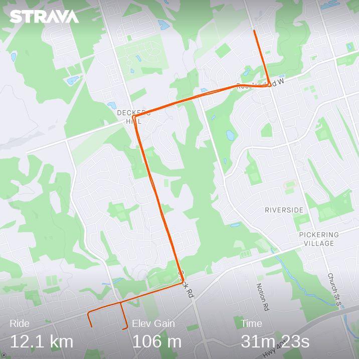 This lil’ baby ride felt so good. I felt strong on the hills and fast on the flats. 
Now to do this 20x. In a row. And raise $4000 for an important and life-changing cause:

supportthepmcf.ca/ui/Ride23/p/Al…

strava.app.link/1TZgDgqWBzb